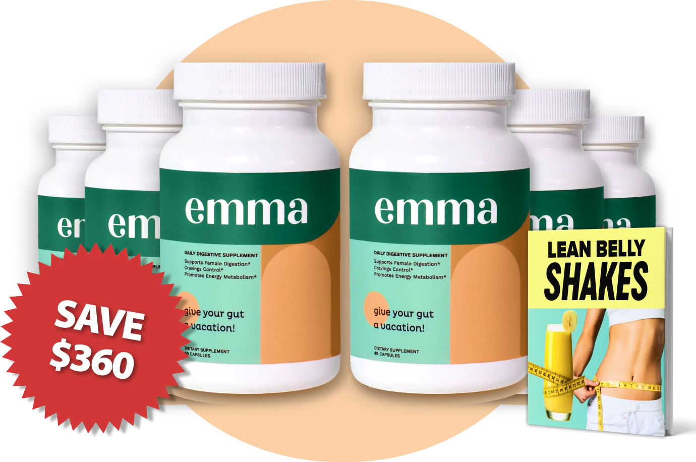 EmmaRelife GUT SUPERHERO – 6 Bottle Pack Best Value